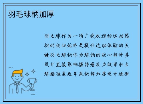 羽毛球柄加厚
